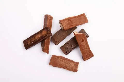 Top view composition or background with delicious chocolate Stock Photos