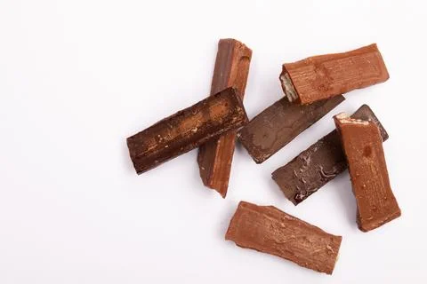 Top view composition or background with delicious chocolate Stock Photos