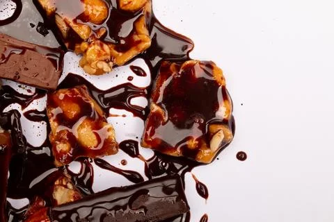 Top view composition or background with delicious chocolate Stock Photos