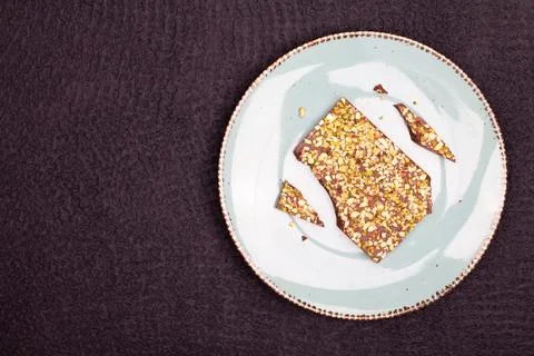 Top view composition or background with delicious chocolate Stock Photos