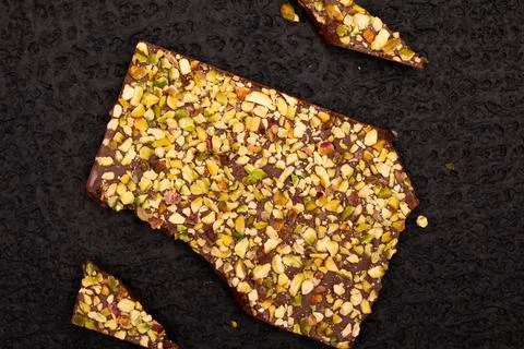 Top view composition or background with delicious chocolate Stock Photos