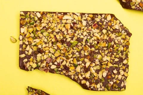 Top view composition or background with delicious chocolate Stock Photos