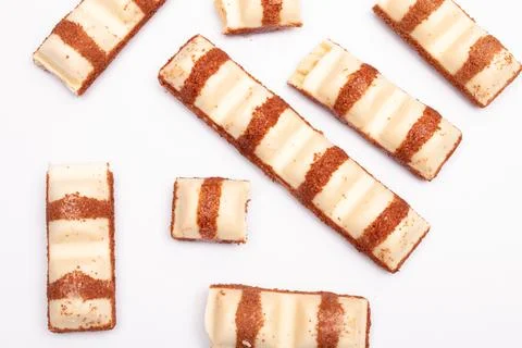 Top view composition or background with delicious chocolate Stock Photos