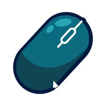 Top view of a computer mouse icon Vector 스톡 일러스트