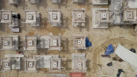 Top view of the construction site Video stock 138266647
