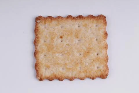Top view of cookie isolated on a white background, crackers Stock Photos
