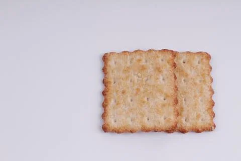 Top view of cookie isolated on a white background, crackers Stock Photos