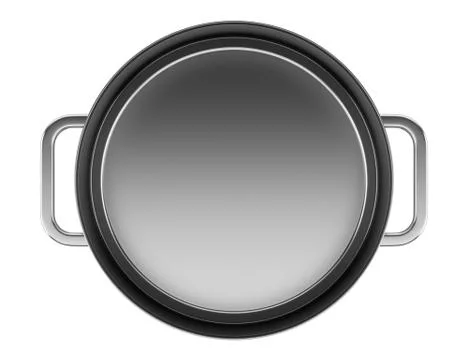 Top view of cooking pan isolated on white background Stock Illustration