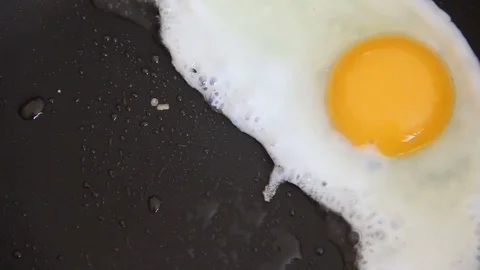 Top View Cooking Scrambled Eggs On A Hot Frying Pan Video stock 77528004