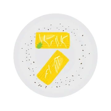 Top view of a corn Stock Illustration