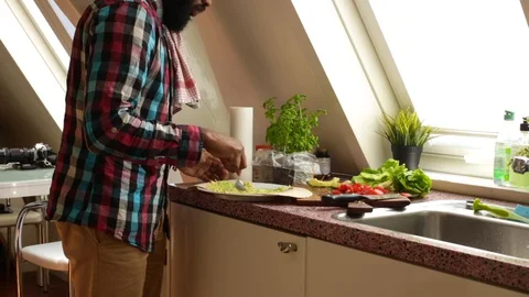 Top view couple making delicious Mexican tacos at home-8s Stock Footage 128778186
