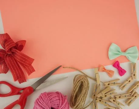 Top view creative desk Stock Photos