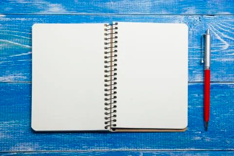 Top View of Creative Writing Concept With Pencils, Book, Notepad on Wooden Table 库存照片