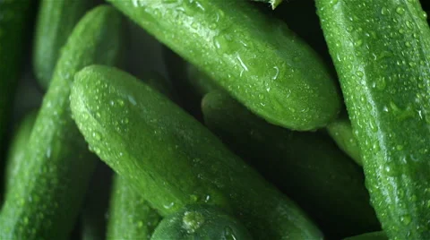 Top view of Cucumber rotating Stock Footage 62405668
