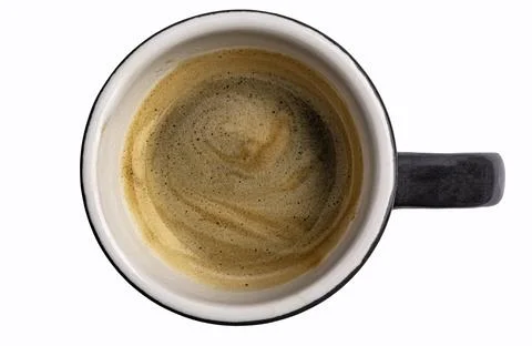 Top view of a cup of coffee Stock Photos
