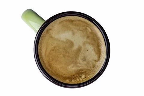 Top view of a cup of coffee Foto stock