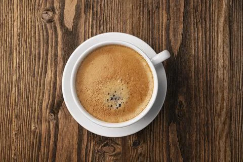 Top view cup of coffee Stock-Fotos