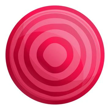 Top view cutted beet icon, cartoon style 스톡 일러스트