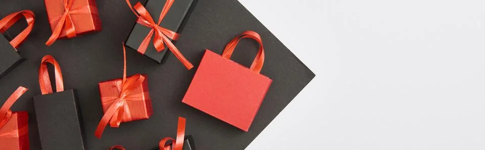 Top view decorative gift boxes Stock Photos