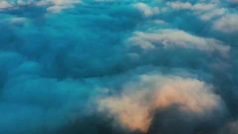 The top view on dense cumulus clouds. Stock Footage 143650339