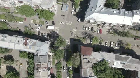Top view Derzhprom district Stock Footage 183793051