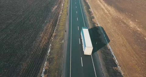 Top view of a deserted highway. Drone view Stock Footage 145871589