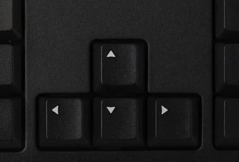 Top view desktop computer keyboard isolated on white background Stock Photos