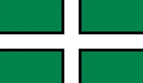 Top view of Devon county, UK flag. County of united kingdom of great Britain, Stock Illustration
