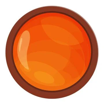 Top view diet syrup icon cartoon vector. Pure product Stock Illustration