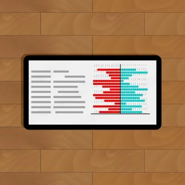 Top view digital data 스톡 일러스트