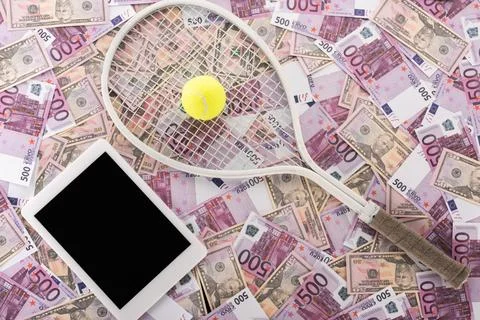 Top view digital tablet blank Stock Photos