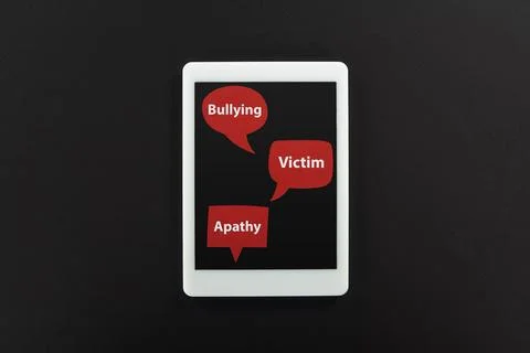 Top view digital tablet red Stock Photos