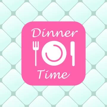 Top view of dinner time elements Stock Illustration