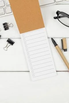Top view of To Do List paper on office desk Stock Photos