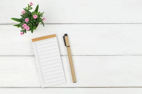 Top view of To Do List paper on office desk Stock Photos