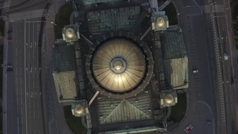Top view on dome of a religious building in summer Stock Footage 124314305