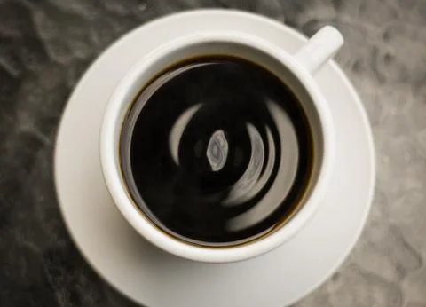 Top view from a drip coffee with wavy pattern Foto stock