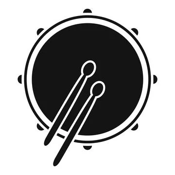 Top view drum icon simple vector. Music kit Stockillustratie