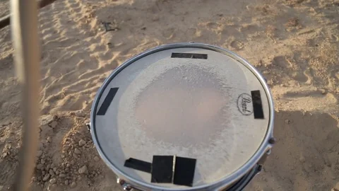 Top view of drummer Stock Footage 84593653