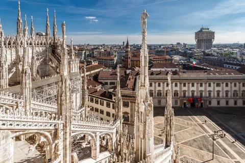 Top view from Duomo Stock Photos