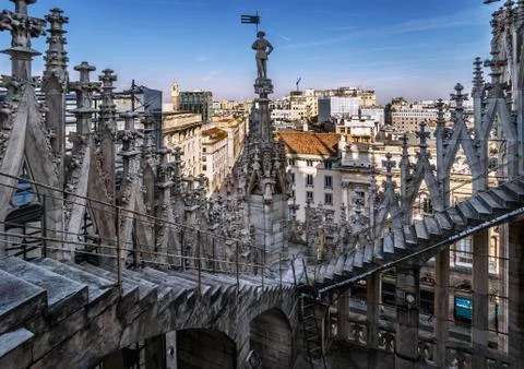 Top view from Duomo Foto stock
