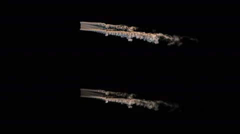 Top view of dust or smoke trail behind car Stock Footage 60848813