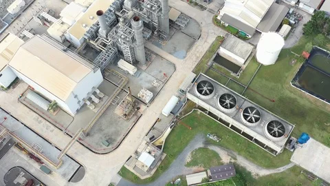 Top view of electric substation Stock Footage 115883534