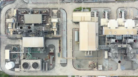 Top view of electric substation Stock-Footage 115884727