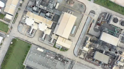 Top view of electric substation Stock Footage 115894748