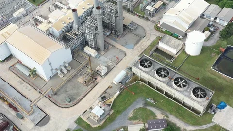 Top view of electric substation Stock Footage 115895380