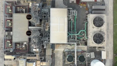 Top view of electric substation Stock Footage 115896139