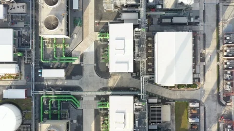 Top view of electric substation Stock Footage 115898552