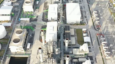 Top view of electric substation Stock Footage 115900727