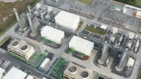 Top view of electric substation Stock Footage 115901764